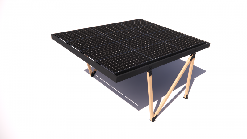 Photo KIT carport 2 places chne clair | Ref : GEN2PCC