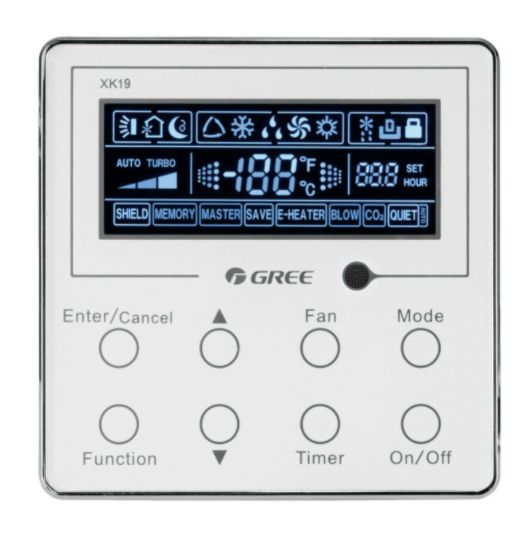 Photo GREE TELECOMMANDE FILAIRE  XK19 | Ref : 3NGR9016
