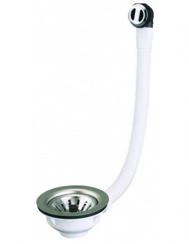 Photo Bonde evier diam 90mm, panier inox, cuve | Ref : 391000 000 00