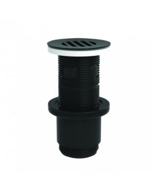 VALENTIN Bonde lavabo universelle  grille, avec ou sans trop plein, h. 100 mm recoupable, noire 121600 005 00