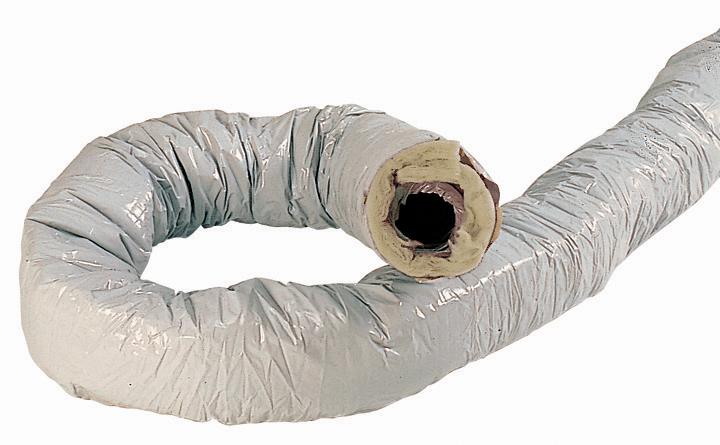 Photo T 82 cr l 6 m - conduit souple pvc calorifuge 6 m diamètre 80 | Ref : 423050