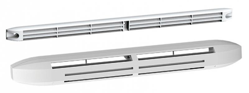 Photo Eh 5/45+ra+g-39bl- entr�e hygror�gable acoustique 5/45+rallonge+grille -39db blc | Ref : 526509