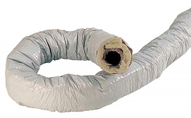 Photo T 162 cr l 6 m - conduit souple pvc calorifuge 6 m diamètre 160 epaisseur 25 | Ref : 423142
