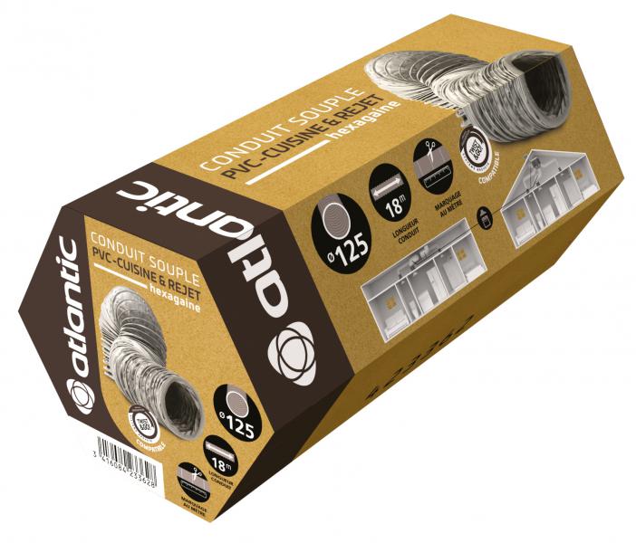 Photo Hexagaine 125 - conduit souple pvc type b en carton diamètre 125 | Ref : 423362