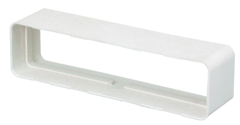 Photo Rd 55 x 110 - raccord droit rectangulaire plastique rigide section 55 x 110 | Ref : 460001