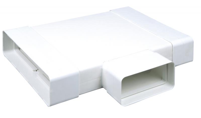 Photo Tehr 55x110 - te horizontal rectangulaire plastique rigide section 55 x 110 | Ref : 460023