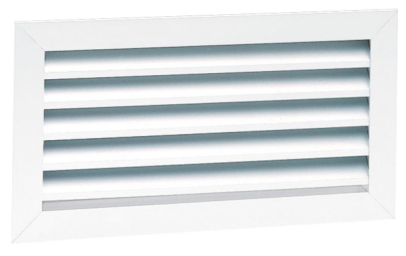 Photo Gra-fl 400x400 - grille reprise alu blanc+filtre | Ref : 528525