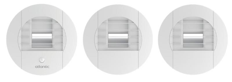 Bouche d'extraction - WC - à piles - VMC - hygroréglable ATLANTIC