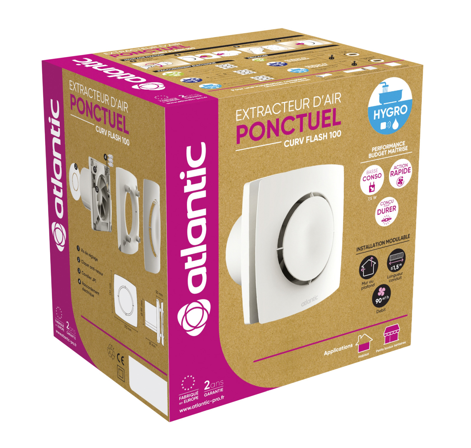 Vignette 2 produit Curv Flash 100 I- Extracteur individuel ponctuel diamètre 100 | Ref : 123242