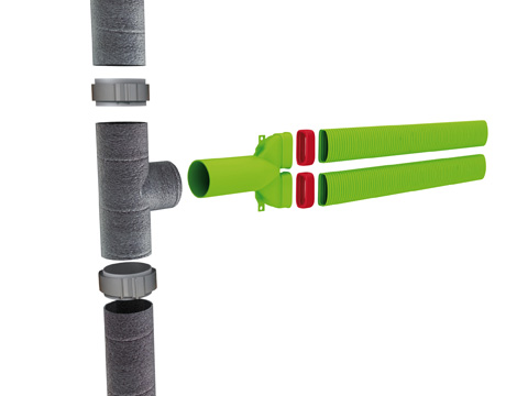 Vignette 3 produit Ref : 423013 | C 90 125 pe cr - coude a 90° en pe isole pour reseaux clip & go diamètre 125