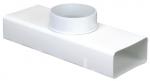 ATLANTIC CLIM ET VENTILATION Te 55x220x125 - te 90 plastique rigide section 55x220 avec diamtre 125 460018