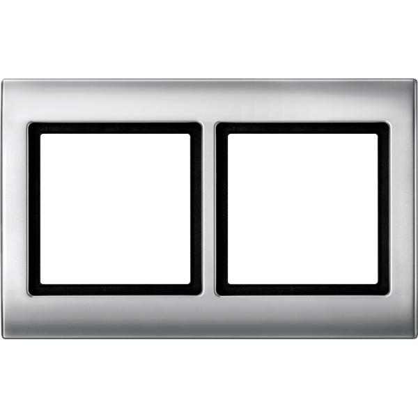 Photo Aquadesign - plaque de finition standard - 2 postes - aluminium | Ref : MTN400260