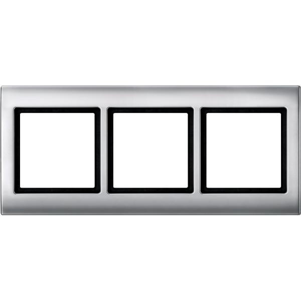 Photo Aquadesign - plaque de finition standard - 3 postes - aluminium | Ref : MTN400360