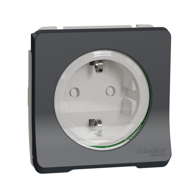 Photo Mureva Styl - PC 2P+T schuko - composable - IP55 - IK08 - connexion auto - gris | Ref : MUR36134