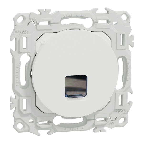 Photo New Odace  - prise RJ45 - Cat6 UTP grade 1  2 - blanc craie | Ref : S920475