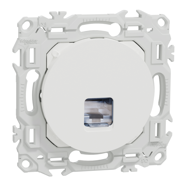 Photo New Odace  - prise RJ45 - Cat6A STP grade 3TV - blanc craie | Ref : S920477
