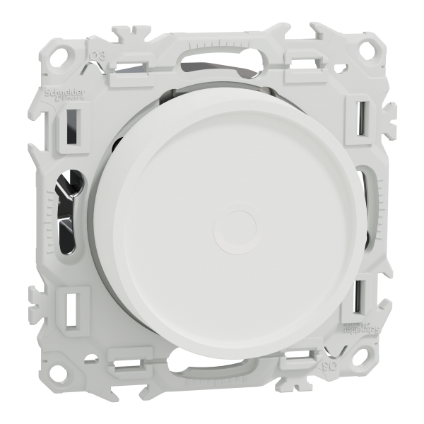 Photo New Odace  - variateur de lumire universel 2 ou 3 fils - rotatif - blanc craie | Ref : S920519
