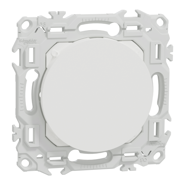 Photo New Odace  - obturateur - pr-perage pour sortie de cble - blanc craie | Ref : S920666
