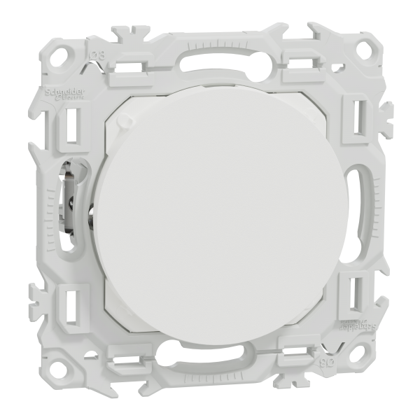 Photo New Odace  - obturateur griffes montes - pr-perage pour sortie cble - blanc craie | Ref : S925666