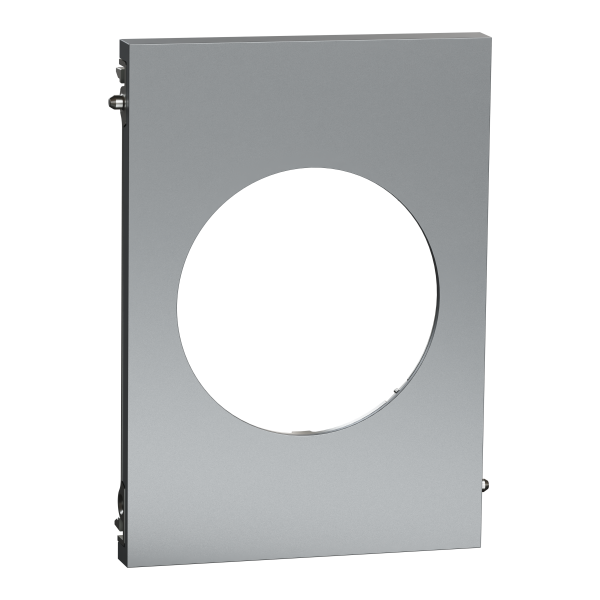 Photo New Odace  Architecte - plaque de finition centrale - effet Titane | Ref : S930801