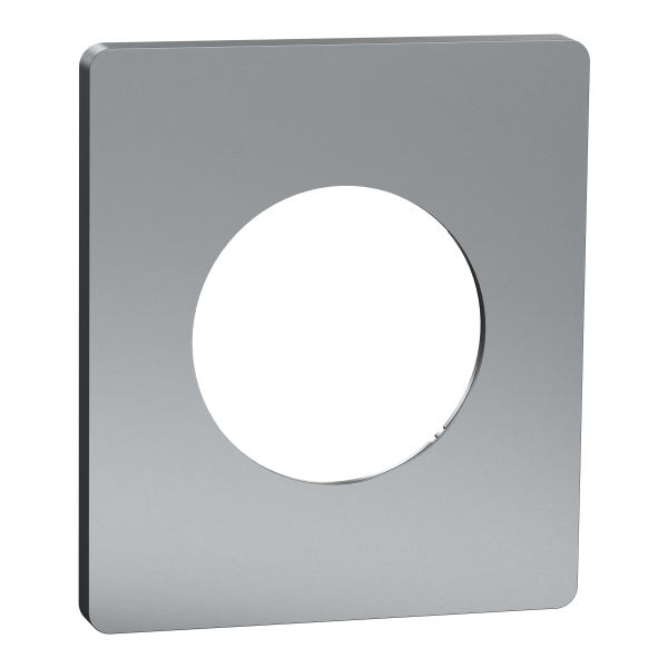 Photo New Odace  Architecte - plaque de finition 1 poste - effet Titane | Ref : S930802