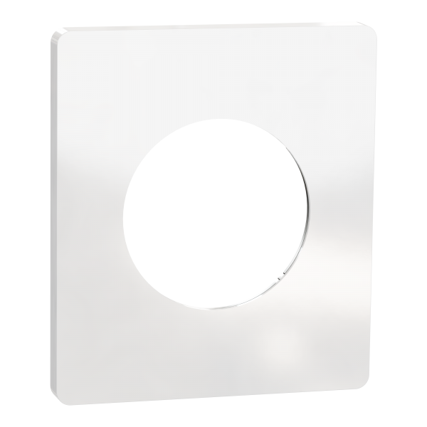 Photo New Odace  Architecte - plaque de finition 1 poste - Blanc maill | Ref : S934802