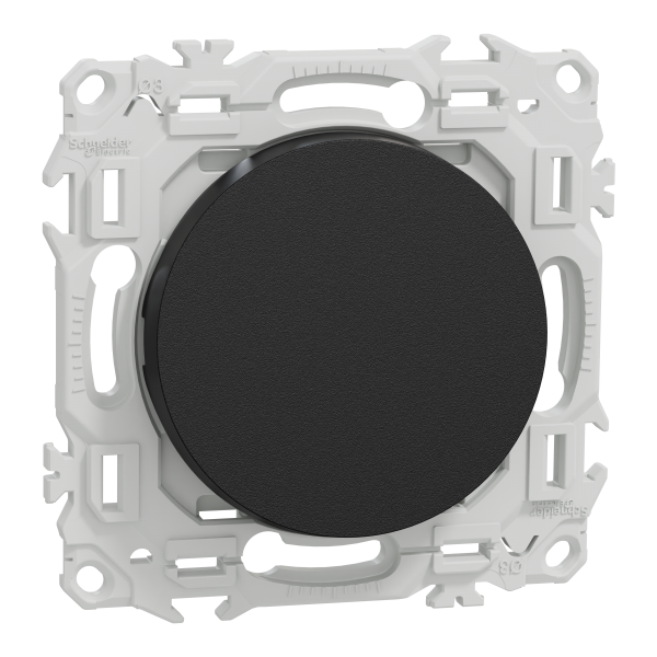 Photo New Odace  - va-et-vient ou poussoir - 10AX - noir onyx | Ref : S940204