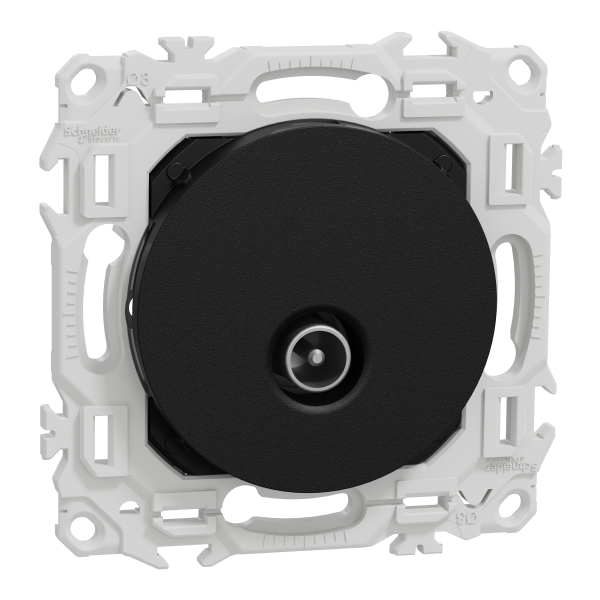 Photo New Odace  - prise TV simple mle - sortie coaxiale - noir onyx | Ref : S940445