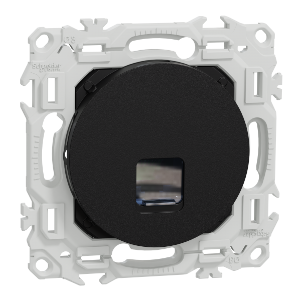 Photo New Odace  - prise RJ45 - Cat6 UTP grade 1  2 - noir onyx | Ref : S940475