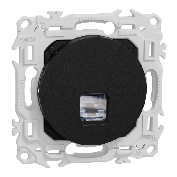 Photo New Odace  - prise RJ45 - Cat6A STP grade 3TV - noir onyx | Ref : S940477