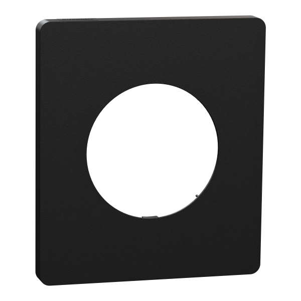 Photo New Odace  Architecte - plaque de finition 1 poste - couleur Noir onyx | Ref : S940802