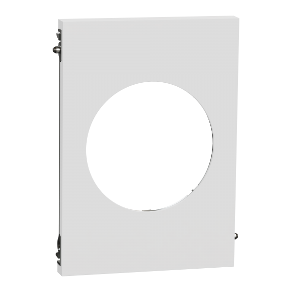 Photo New Odace  Architecte - plaque de finition centrale - effet Cramique Blanc | Ref : S951801