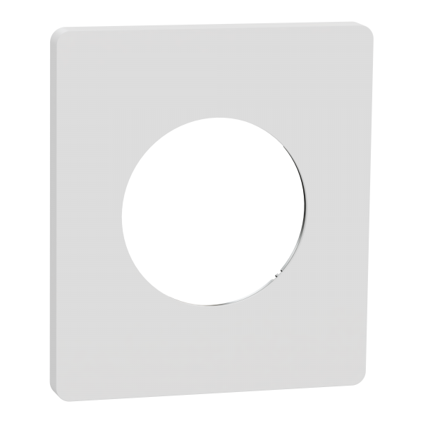 Photo New Odace  Architecte - plaque de finition 1 poste - effet Cramique Blanc | Ref : S951802