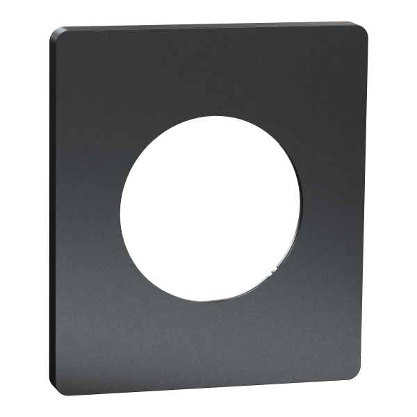 Photo New Odace  Architecte - plaque de finition 1 poste - effet Perle Noire | Ref : S952802