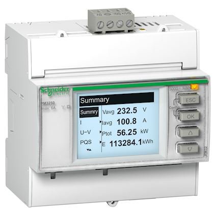 Photo PowerLogic - centrale de mesure - PM3255 - modulaire - mmoire - Modbus | Ref : METSEPM3255