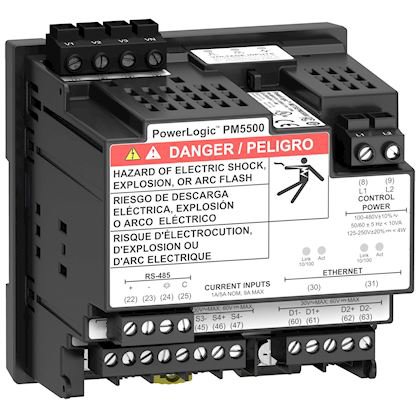 Photo PowerLogic - Centrale de mesure - PM5563 - IP+RS485 - mmoire - 4E/2S sans visu | Ref : METSEPM5563