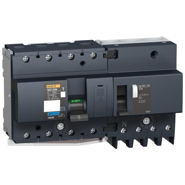 Photo NG125 Vigi NG125 - bloc diffrentiel - 63A - 4P - 230..415V - 30mA | Ref : 19004