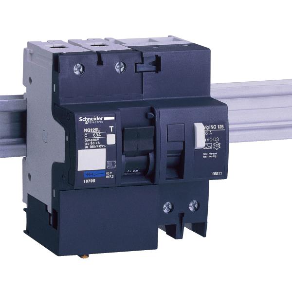 Photo NG125 Vigi NG125 - bloc diffrentiel - 63A - 2P - 230...415V - 30mA | Ref : 19011
