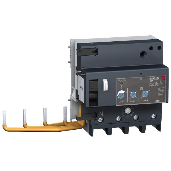 Photo NG125 Vigi NG125 - bloc diffrentiel - 63A -4P - 440V - 300...3000mA ISR | Ref : 19054