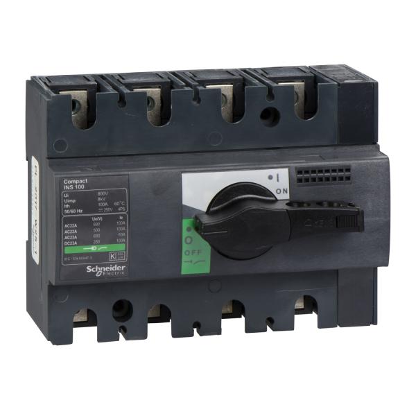 Photo interrupteursectionneur Interpact INS100 4P 100 A | Ref : 28909