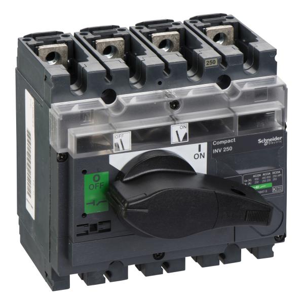 Photo interrupteursectionneur à coupure visible Interpact INV250 4P 250 A | Ref : 31167