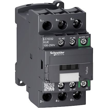 Photo TeSys D - contacteur - 3P(3 NO) - AC3 - <= 440V 32A - 100 à 250Vca-cc | Ref : LC1D32KUE