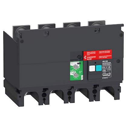 Photo ComPacT VigiPacT NSX - bloc additionel vigi pour protection différentielle - seuil de déclenchement réglable entre 30mA et 30A - 200/440Vca 50/60Hz -4P - pour les ComPacT NSX250 | Ref : LV429493