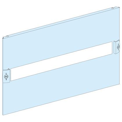 Photo PrismaSeT G - Plastron en acier modulaire dcoup pour coffret/armoire L600mm - 4 Modules verticaux - L500mm - H200mm - blanc RAL9003  - IK07 - conforme NF EN 61439-2/CEI 61439-1 | Ref : LVS03204