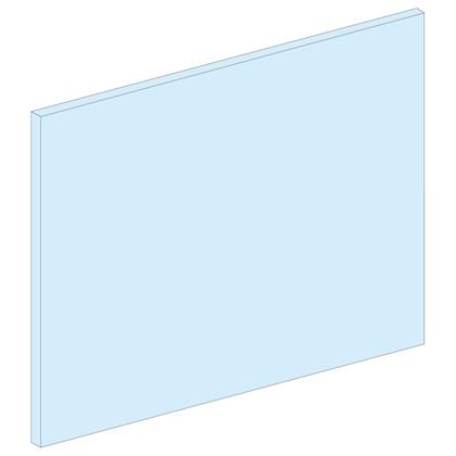 Photo PrismaSeT G - bande obturateur de plastron - L1000mm - H46mm - Blanc RAL9003 | Ref : LVS03220