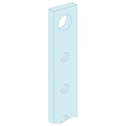 Photo Linergy BS - Jeu de 4 barres cuivre de fond - installation en position vertical à l\'arrière des coffrets/armoire - Barres percées M6 au pas de 25mm - 160A - L1000mm - conforme NF EN 61439-2/CEI 61439-1 - compatible PrismaSeT G/P | Ref : LVS04161
