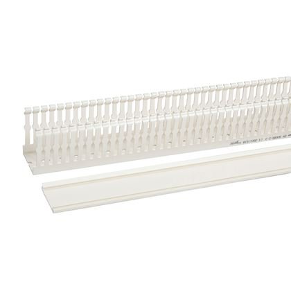 Photo PrismaSeT - Goulotte plastique verticale - L2000 x H80 x P60 - blanc RAL9003 | Ref : LVS04267