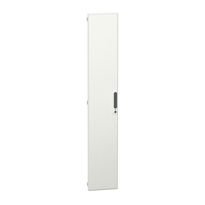 Photo PrismaSeT G - Porte pleine acier rversible pour gaine extension coffret/armoire L300mm - 1 poigne en polyamide 3 verrous - 33 Modules verticaux - L300xH1680xP33 - blanc RAL9003  - IK08 - NF EN 61439-2/CEI 61439-1 | Ref : LVS08284
