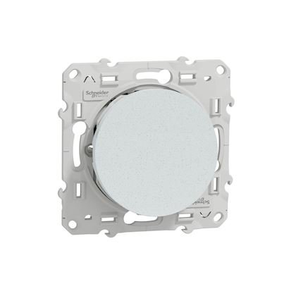 Photo Odace - va-et-vient - blanc Recycl brillant - fixation par vis - 3 bornes automatiques - 10AX - 250V CA 50 Hz - IK04 - IP21 D - livr avec cache de protection peinture - certifi NF | Ref : S510204