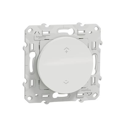 Photo Wiser Odace : interrupteur centralisé sans fil 2 ou 4 bouton poussoir Blanc. Permet de centraliser les Volets Roulant ou l\'éclairage. Livré avec 2 enjoliveurs permettant de créer 2 ou 4 scénarios. | Ref : S520531